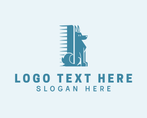 Puppy - Comb Dog Grooming logo design