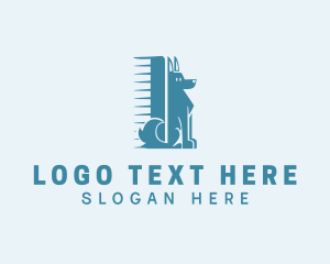 Comb Dog Grooming  Logo