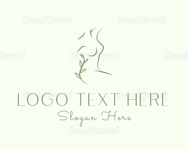 Feminine Body Leaves Logo