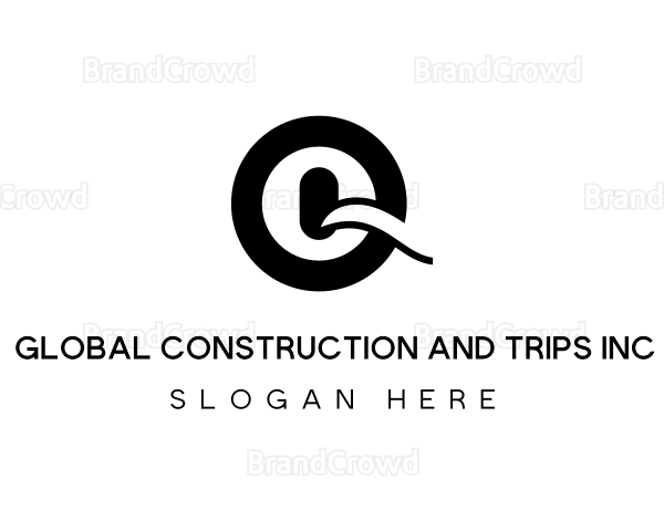 Minimalist Simple Swoosh Letter Q Logo