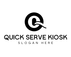 Minimalist Simple Swoosh Letter Q logo design