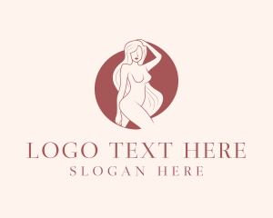 Dermatology - Nude Woman Body Spa logo design