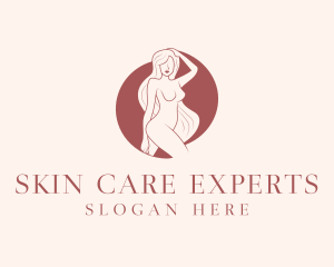 Nude Woman Body Spa logo design