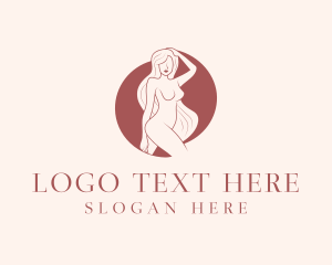 Beautician - Nude Woman Body Spa logo design