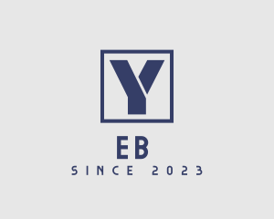 Concrete - Square Frame Letter Y logo design