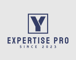 Square Frame Letter Y logo design