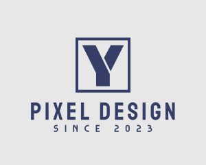 Square Frame Letter Y logo design