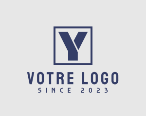 Commercial - Square Frame Letter Y logo design