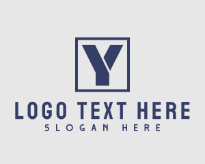 Square Frame Letter Y Logo