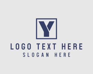 Square Frame Letter Y logo design