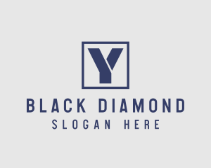 Square Frame Letter Y logo design