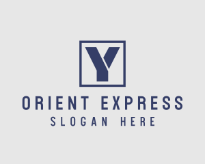 Square Frame Letter Y logo design