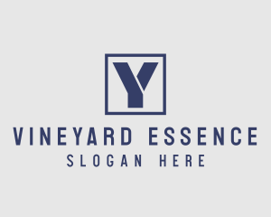 Square Frame Letter Y logo design