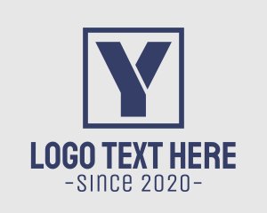 Letter Y - Blue Corporate Letter Y logo design