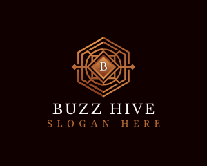 Luxury Decorative Hexagon logo design