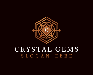 Luxury Decorative Hexagon logo design