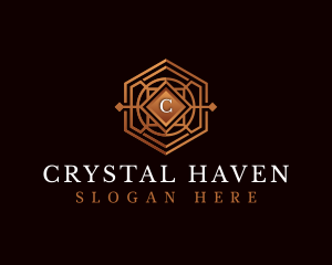 Luxury Decorative Hexagon logo design