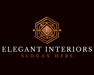 Luxury Decorative Hexagon logo design