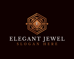 Luxury Decorative Hexagon logo design