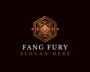 Luxury Decorative Hexagon logo design