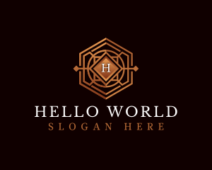 Luxury Decorative Hexagon logo design