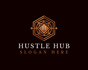 Luxury Decorative Hexagon logo design