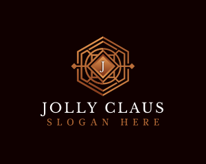 Luxury Decorative Hexagon logo design