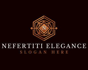 Luxury Decorative Hexagon logo design