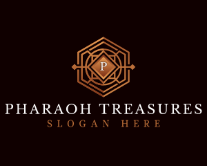 Luxury Decorative Hexagon logo design