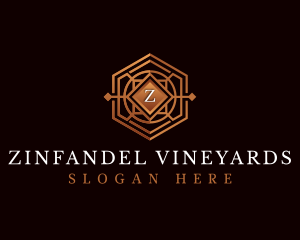 Luxury Decorative Hexagon logo design