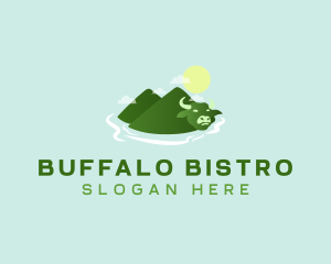 Water Buffalo Island logo design