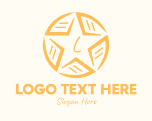 Superstar - Yellow Star Ball Lettermark logo design