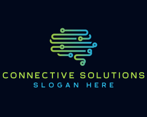 Network - Brain Digital Network logo design