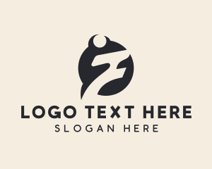 Negative Space - Generic Human Letter Z logo design