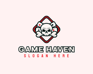 Skull Casino Gaming logo design