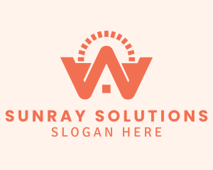 Sunray - Sunray Roof Letter W logo design