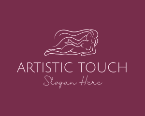 Nude Woman Hair logo design