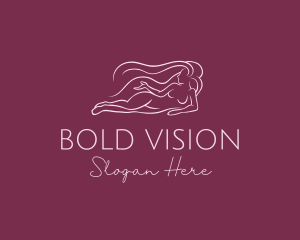 Nude Woman Hair logo design