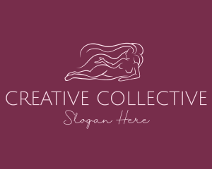 Nude Woman Hair logo design