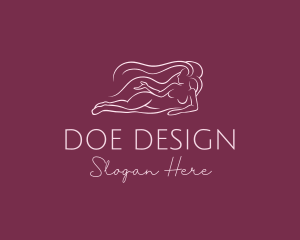 Nude Woman Hair logo design