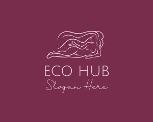 Nude Woman Hair logo design