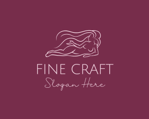 Nude Woman Hair logo design