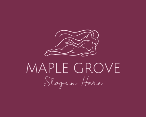 Nude Woman Hair logo design