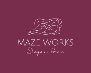 Nude Woman Hair logo design