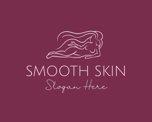 Waxing - Nude Woman Hair logo design