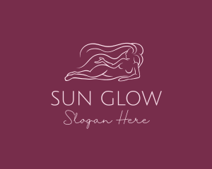 Tanning - Nude Woman Hair logo design