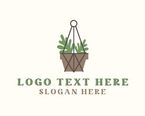 House Plant - Macrame Plant Pot logo design