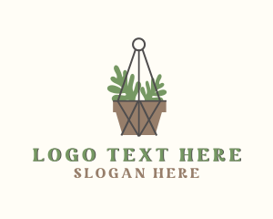 Leaf - Macrame Plant Pot logo design