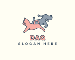 Dog Cat Pet Grooming Logo