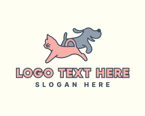 Kitten - Dog Cat Pet Grooming logo design